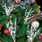 White Wispy Willow Christmas Berry Picks Sprays Glittered Twigs Decor for Christmas Tree Topper Wreath Garland Bouquet Floral Arrangement (White)